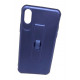 Silicone Case Motomo With Finger Ring For Apple Iphone X (5.5 ) Blue